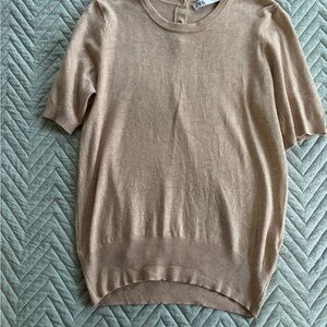 Zara Light Tan Knit Top